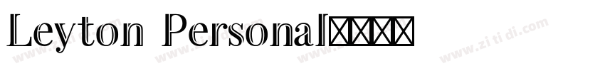 Leyton Personal字体转换